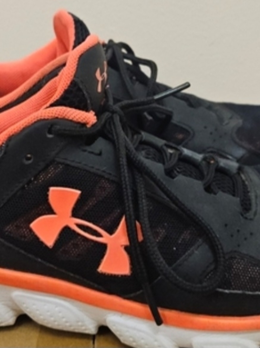 Under Armour Black & Coral Athletic Sneakers
